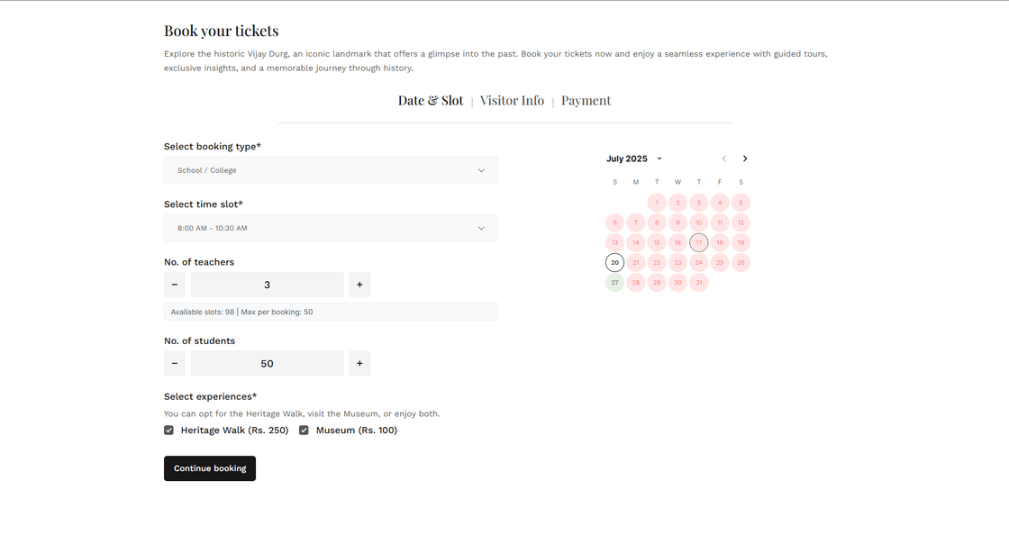Book tickets